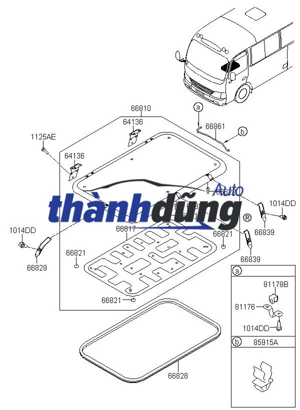 GIOĂNG CỐP HẬU XE HYUNDAI COUNTY | 769625A001 - Ảnh 3