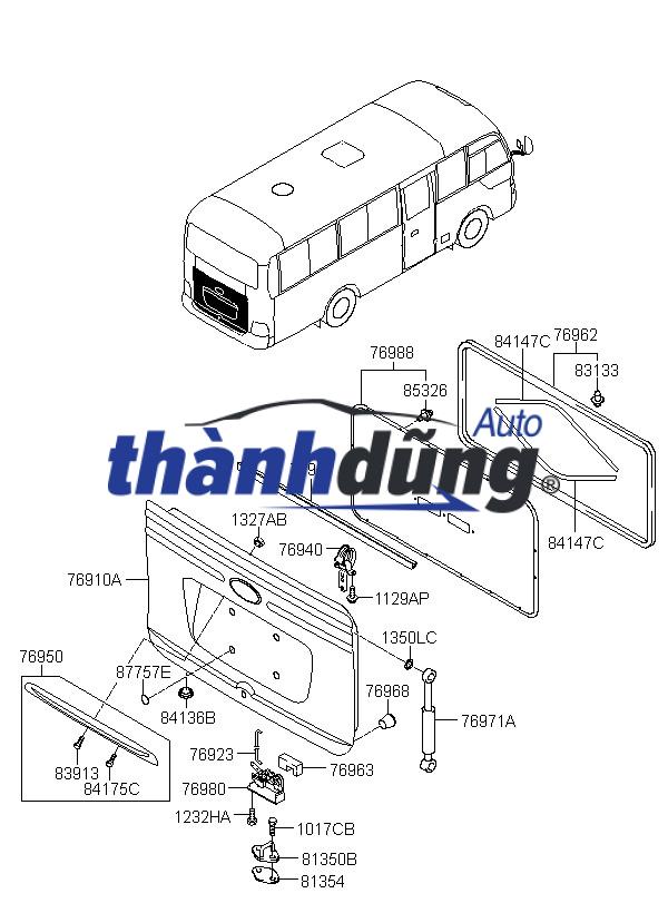 GIOĂNG (RON) CỐP HẬU TOYOTA FORTUNER 2009 | 67881-0K010 - Ảnh 4