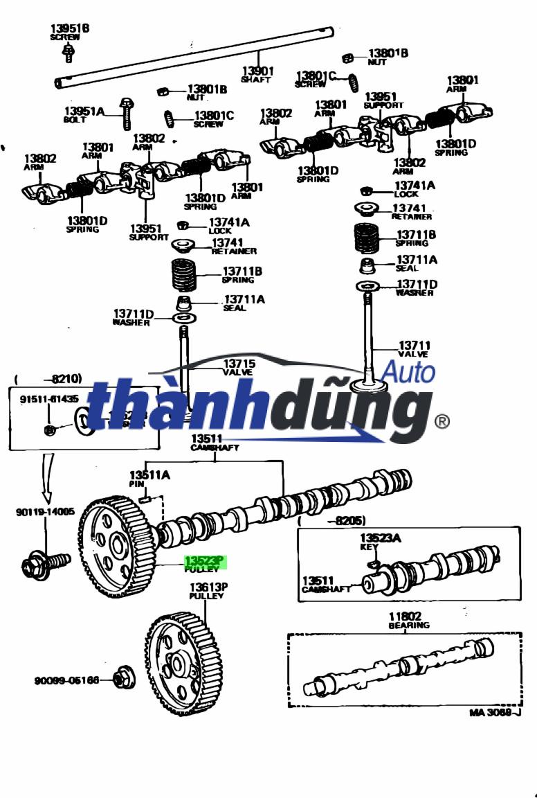 BÁNH RĂNG TRỤC (NHÔNG) CAM TOYOTA RAV4 - Ảnh 3