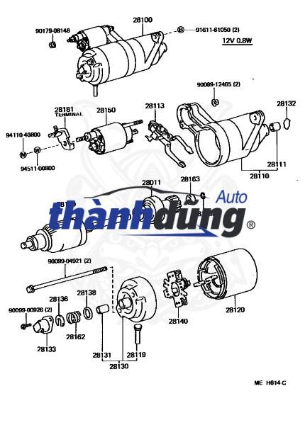 MẮC NÍCH ĐỀ TOYOTA ZACE 1999-2005 | 280110T070 - Ảnh 3