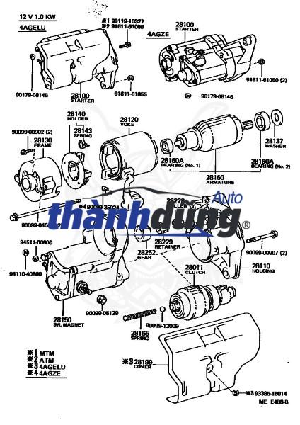 MẮC NÍCH ĐỀ TOYOTA ZACE 1999-2005 | 280110T070 - Ảnh 4