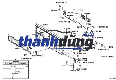 DÂY CÁP CỬA THÙNG TOYOTA HILUX 2006-2012 | 657700K010 - Ảnh 4