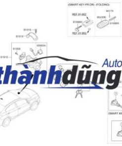 Alternative view of Ổ KHÓA CÁNH CỬA ISUZU MUX 2022 | 8975564860