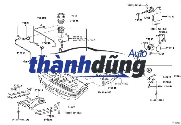 DÂY GIẬT NẮP BÌNH XĂNG TOYOTA ALTIS | 7703502270 - Ảnh 2