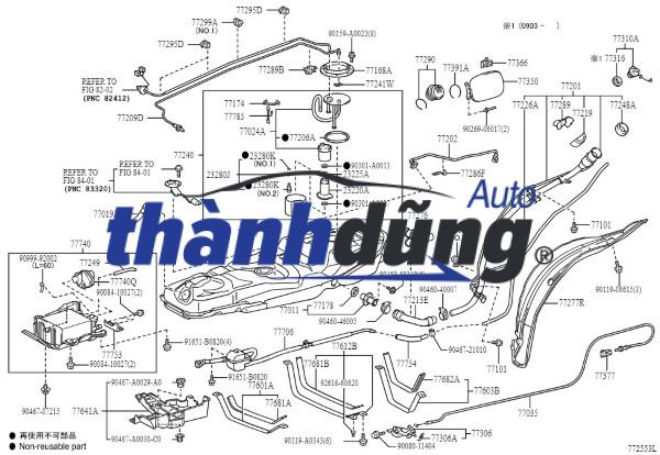 DÂY GIẬT NẮP BÌNH XĂNG TOYOTA FORTUNER 2.7 2010 | 77035-0K080 - Ảnh 6