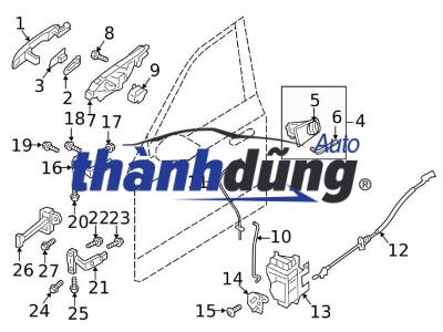 ỐP ĐUÔI TAY MỞ CỬA NGOÀI MẠ HYUNDAI SANTAFE | 836522W010 - Ảnh 3
