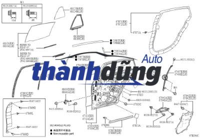 GIOĂNG KÍNH CỬA SAU CHẾT HYUNDAI GETZ | 835431C000 - Ảnh 3