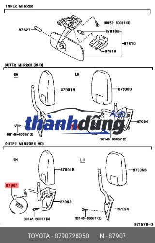 GƯƠNG CẦU LỒI KIA BONGO 3 | 876204E800UD - Ảnh 4