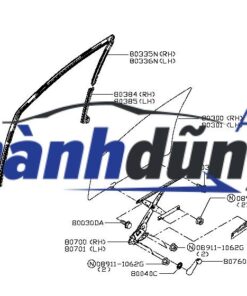 Alternative view of GIOĂNG TRƯỢT KÍNH TRƯỚC TRÁI FORD ECOSPORT 2017 | FN1Z7421597F