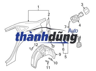 KHOÁ NẮP BÌNH XĂNG PEUGEOT 5008 | 9810871780 - Ảnh 4