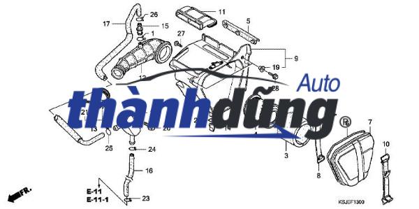 VỎ HỘP LỌC GIÓ HYUNDAI PORTER 2 2006-2017 | 281114F000 - Ảnh 2
