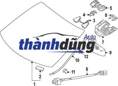 GIOĂNG KÍNH CHẮN GIÓ TRƯỚC DAEWOO MATIZ 3 | 96599359 - Ảnh 3