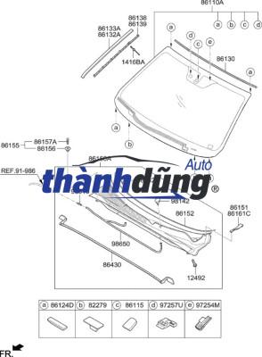 GIOĂNG KÍNH CHẮN GIÓ TRƯỚC DAEWOO MATIZ 3 | 96599359 - Ảnh 4