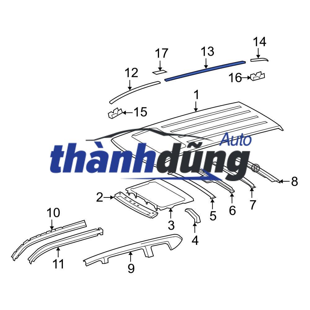 NẸP NÓC MITSUBISHI ATTRAGE 2018-2023 | 7400A374 - Ảnh 6