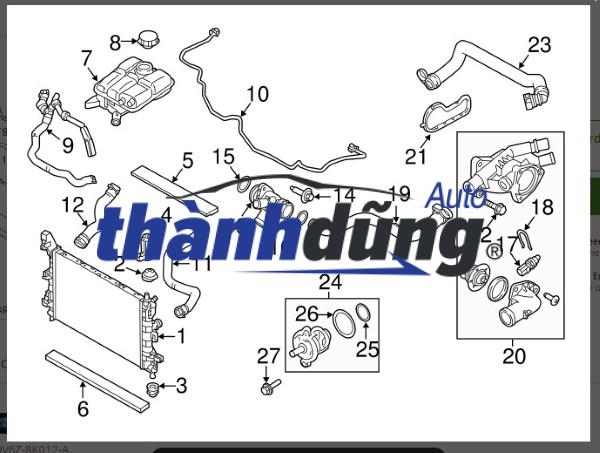 ỐNG NƯỚC HỒI BÌNH NƯỚC PHỤ FORD FOCUS 2014 | CV6Z8K012K - Ảnh 2