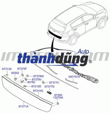 NẸP XI CỐP SAU TOYOTA CAMRY 2013 | 7681106923 - Ảnh 2