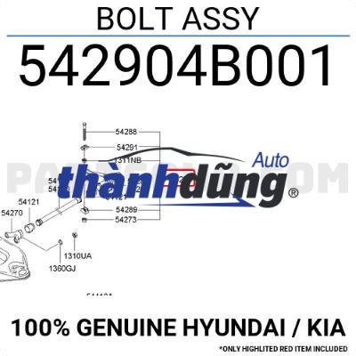 ỐC TĂNG THANH XOẮN XE HYUNDAI PORTER 2 2008 | 542904B001 - Ảnh 3
