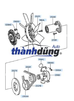 BULY BƠM NƯỚC KIA MORNING 2011-2017 | 2522103000 - Ảnh 3