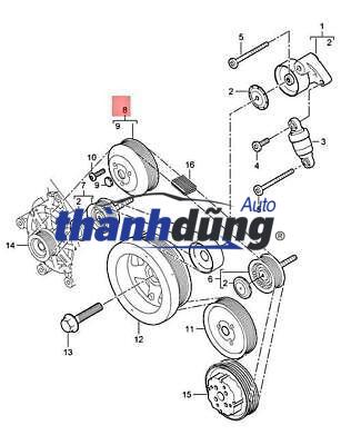 PULY BƠM NƯỚC TOYOTA VIOS 2009 | 16173-0M010 - Ảnh 5