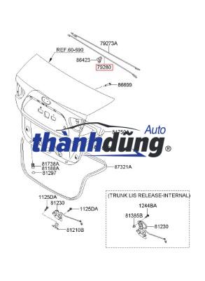 THANH XOẮN CỐP HẬU XE HONDA CITY | 74872T9NP11 - Ảnh 4
