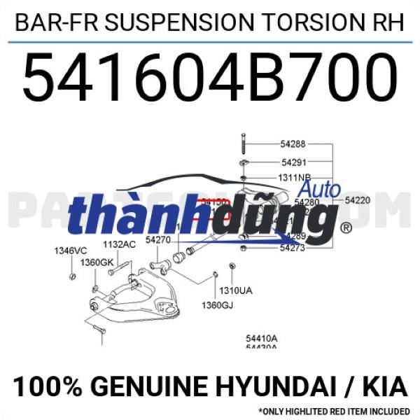 THANH XOẮN CABIN HYUNDAI PORTER 2 2006 | 541604B700 - Ảnh 4