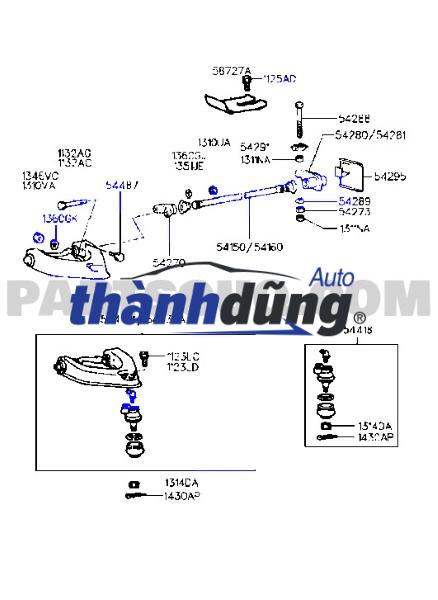 THANH XOẮN CABIN HYUNDAI PORTER 2 2006 | 541604B700 - Ảnh 3