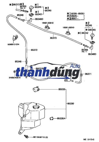 VAN CHIA NƯỚC RỬA KÍNH LEXUS RC200T | 853210A010 - Ảnh 2