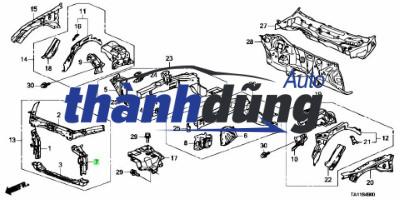 XƯƠNG BẮT KÉT NƯỚC TRÁI HONDA CITY 2017 | 04611T9AT00ZZ - Ảnh 4