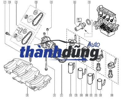 XÍCH BƠM DẦU KIA SORENTO D4CB | 233514A600 - Ảnh 5