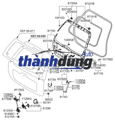 NẮP CỐP HẬU XE DAEWOO LACETTI 2008 | 96548827 - Ảnh 3