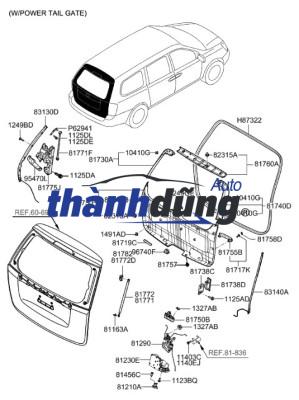 NẮP ỐP CỐP SAU XE MAZDA CX8 | K132B0164 - Ảnh 4