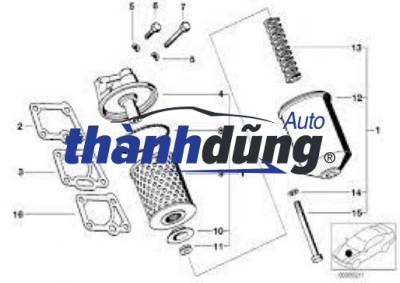 CỤM ĐẾ LỌC DẦU XE HYUNDAI SANTAFE 2021 | 263102F610 - Ảnh 3