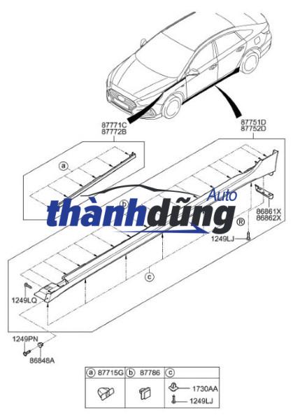 ỐP BA BU LÊ HYUNDAI SANTAFE 2012 | 877102B200CA - Ảnh 5