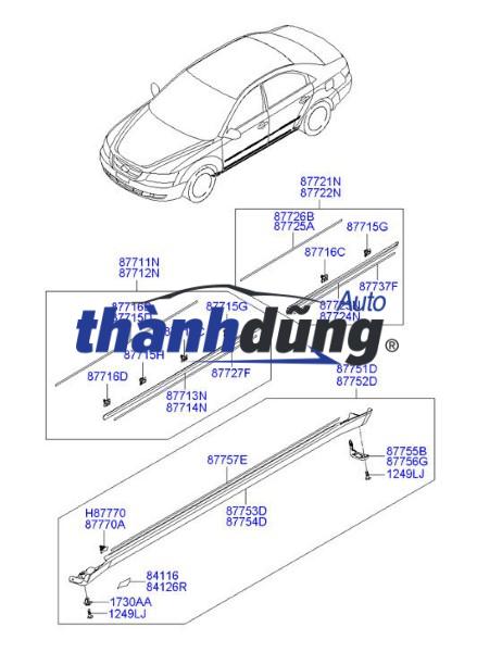 ỐP BA BU LÊ HYUNDAI SANTAFE 2012 | 877102B200CA - Ảnh 4