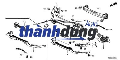 ỐP BA ĐỜ SỐC SAU XE HONDA CITY 2016 | 71505T9DK00 - Ảnh 4