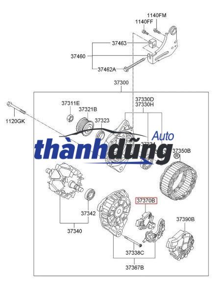 TIẾT CHẾ MÁY PHÁT HYUNDAI GETZ 2009 | 3737002550 - Ảnh 4