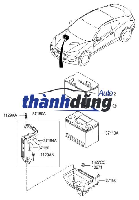 GIÁ ĐỠ BÌNH ẮC QUY HYUNDAI ELANTRA 2018 | 37150F2500 - Ảnh 3