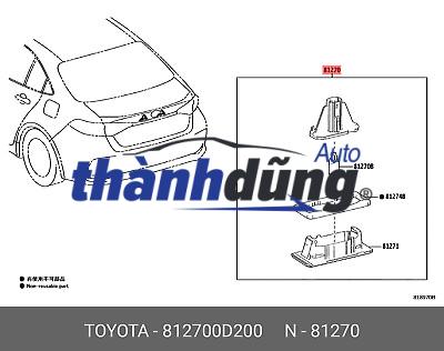 ĐÈN SOI BIỂN SỐ XE NISSAN NAVARA 2010 | 26510EB71A - Ảnh 3