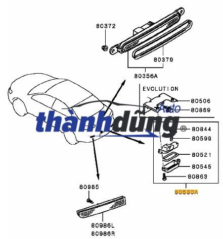 ĐÈN SOI BIỂN SỐ XE NISSAN NAVARA 2010 | 26510EB71A - Ảnh 2