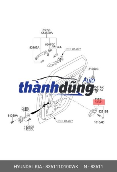 Ổ NGẬM CỬA LÙA HYUNDAI SOLATI 2018-2023 | 8143059000 - Ảnh 6