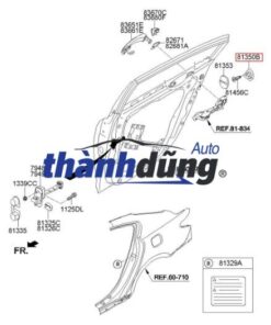 Alternative view of CƠ CẤU NGẬM KHÓA CỬA KIA FORTE  2008-2013 | 814201M020