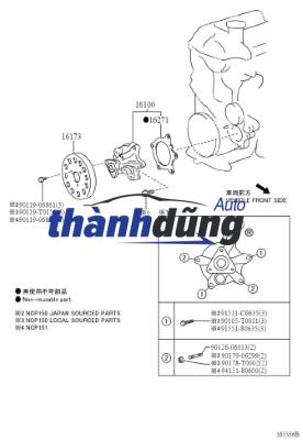 GIOĂNG BƠM NƯỚC MERCEDES SL450 2019-2020 | 2762010000 - Ảnh 2