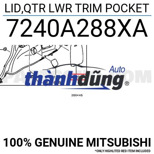 NẮP HỐC ĐỂ ĐỒ CỐP HẬU PHỤ MITSUBISHI XPANDER 2021 | 7240A288XA - Ảnh 4