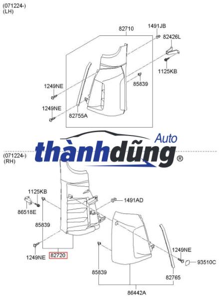ỐP GÒ MÁ HYUNDAI HD78 2000-2014 | 827205H002 - Ảnh 2