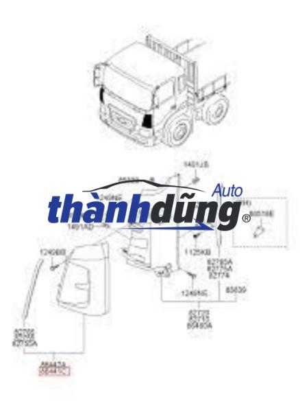 ỐP GÒ MÁ HYUNDAI HD78 2000-2014 | 827205H002 - Ảnh 3