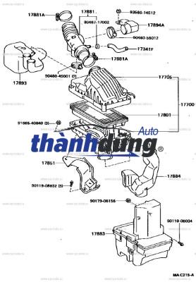 RON HỘP LỌC GIÓ KIA K200 | 0K60A-23605 - Ảnh 4