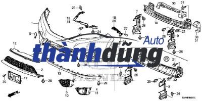 CẢN TRƯỚC DƯỚI XE HYUNDAI SANTAFE | 865122WAA0 - Ảnh 8