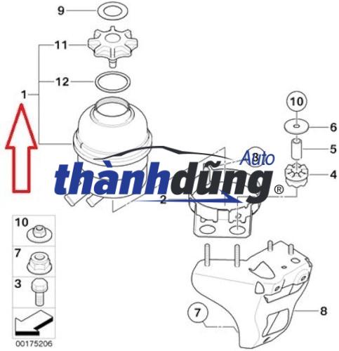 NẮP BÌNH DẦU TRỢ LỰC LÁI FORD RANGER 2013-2020 | AB313A006AA - Ảnh 5