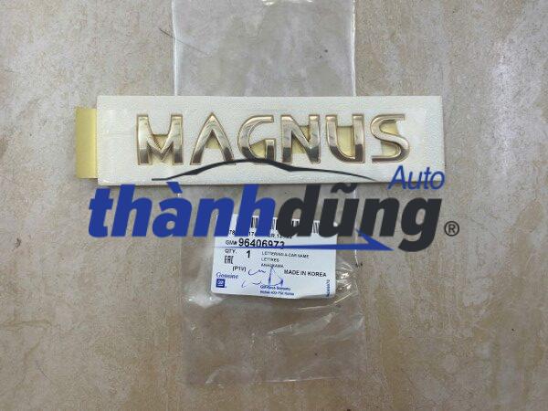 chữ magnus dán cốp hậu daewoo magnus