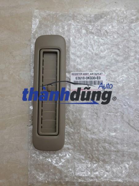 CỬA GIÓ ĐIỀU HÒA SAU TOYOTA FORTUNER 2009 | 636100K030E0